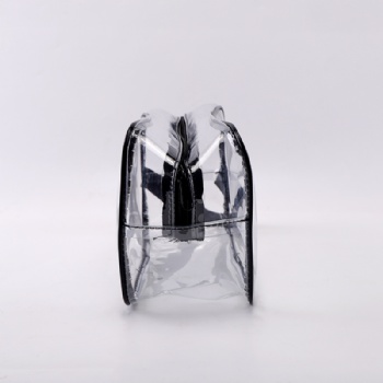 PVC black transparent makeup bag
