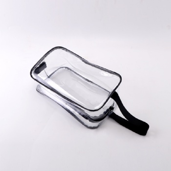 PVC black transparent makeup bag