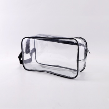 PVC black transparent makeup bag