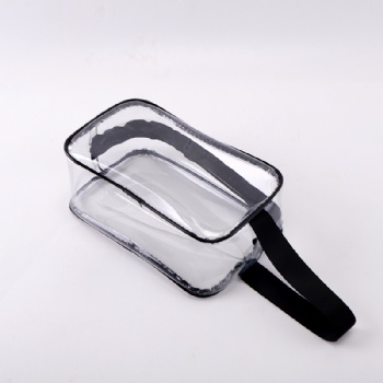 PVC black transparent makeup bag